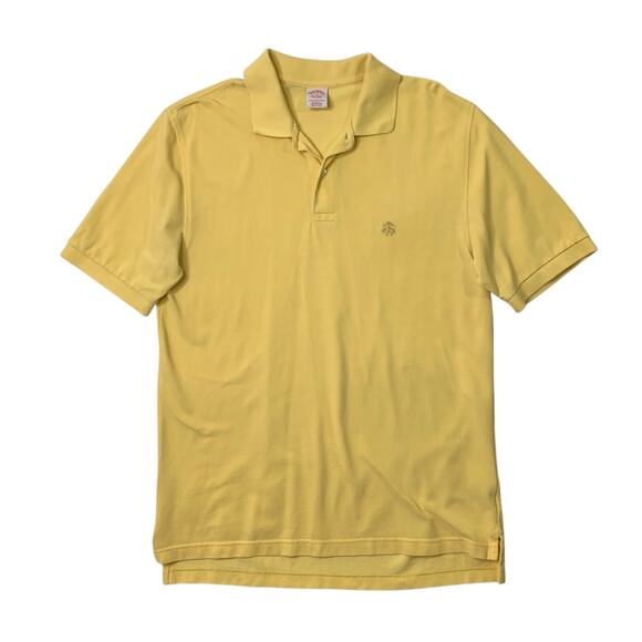 Brooks Brothers Polo Shirt Mens M Medium Lemon Cotton Original Fit Performance - Picture 1 of 10